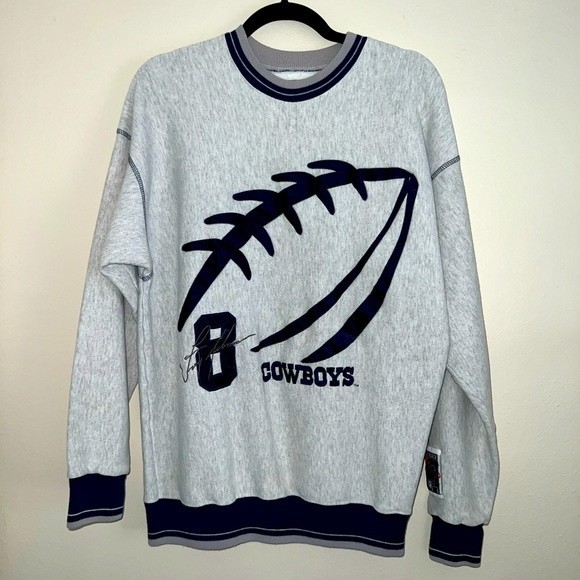 Vintage | Dallas Cowboys | Troy Aikman | Sweatshirt | Large - Picture 1 of 5